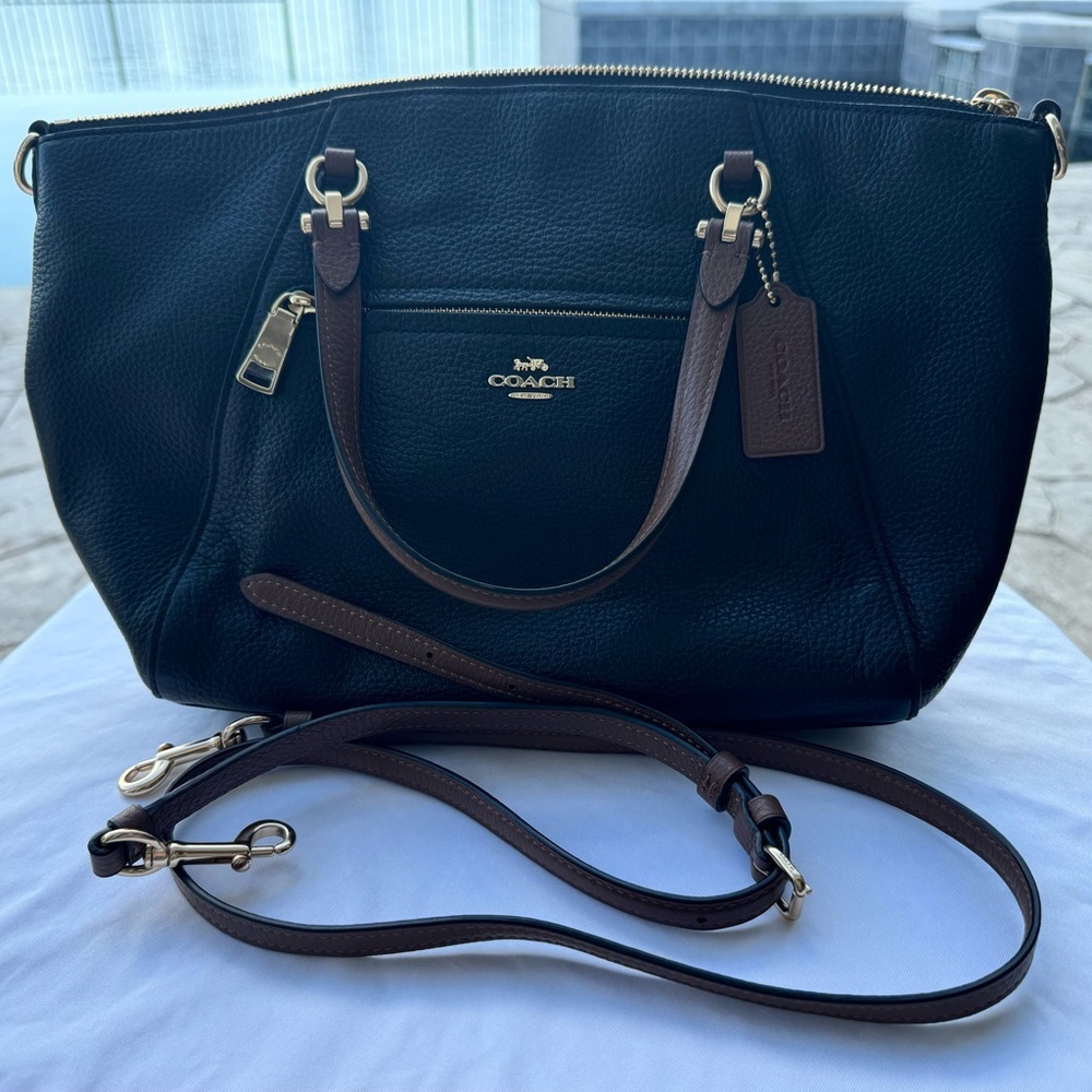 Coach Black Leather Prairie Tote Bag